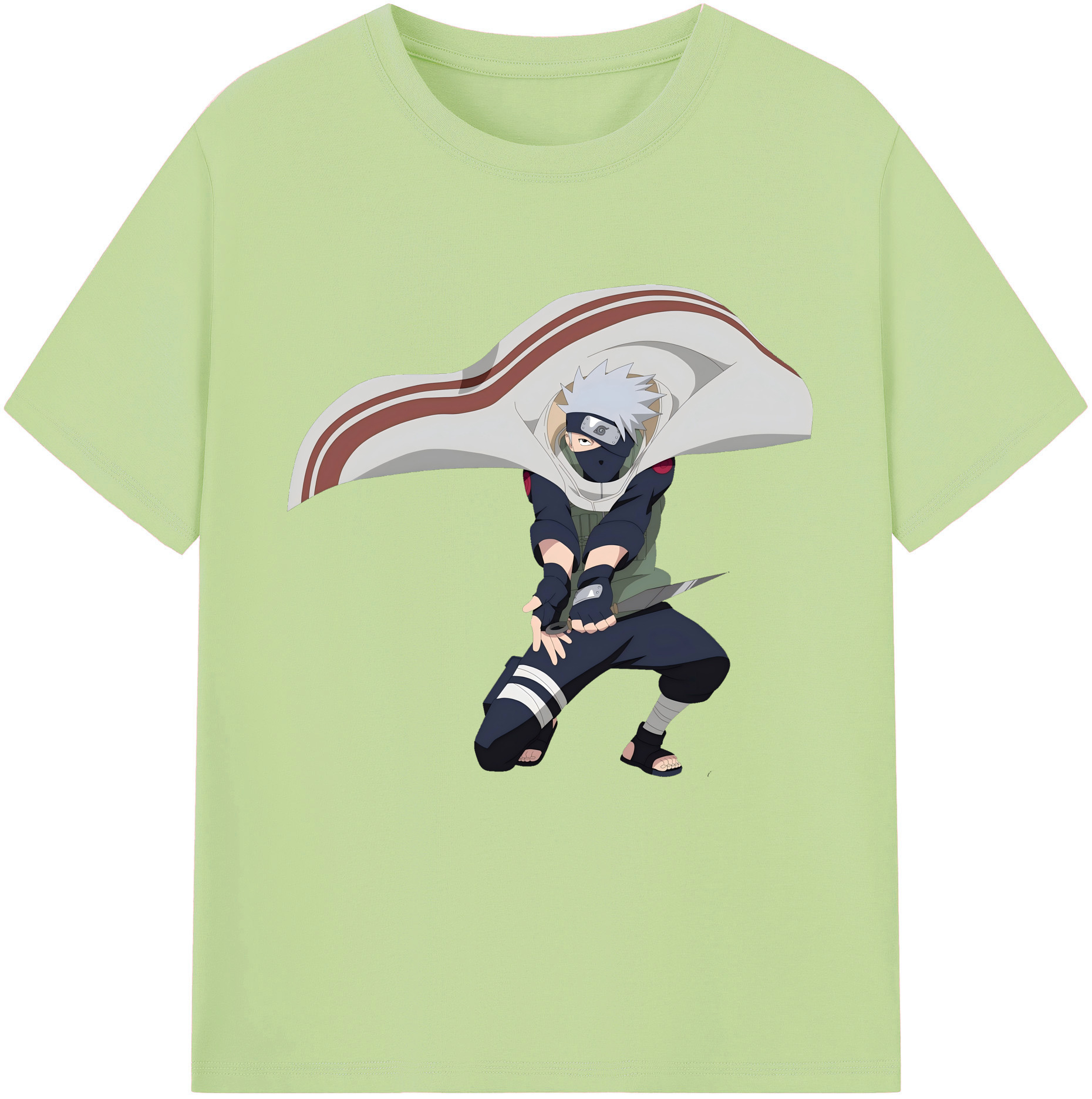 NARUTO -ナルト- はたけ カカシ Hatake Kakashi 綿100％半袖Tシャツ（フロントプリント）